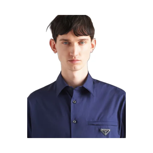 Short-sleeved cotton shirt