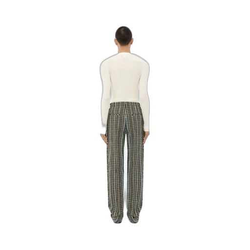 Cotton Check Trousers