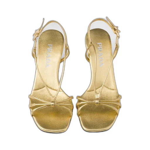 Mordoré nappa leather heeled sandals