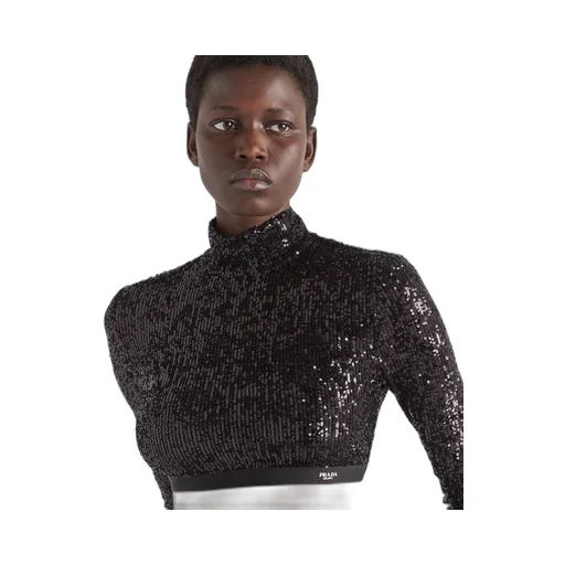 Sequined stretch top