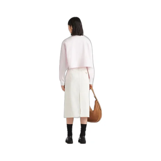 Flared denim skirt