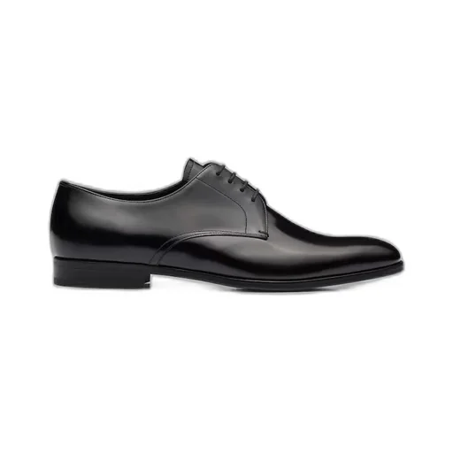 Brushed leather derby shoes