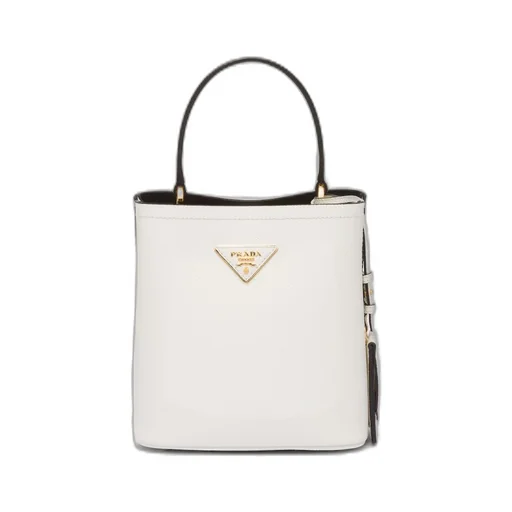 Small Saffiano Leather Prada Panier Bag