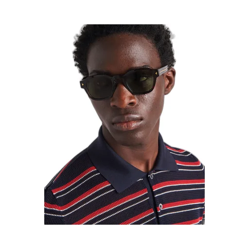 Silk polo shirt