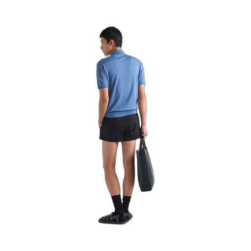 Superfine wool polo shirt