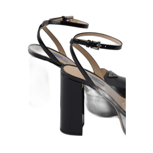 Patent leather platform sandals