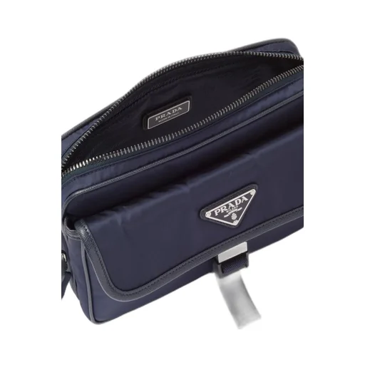 Re-Nylon and Saffiano leather shoulder bag