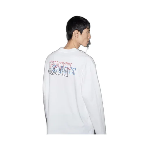 Cotton jersey T-shirt with Gucci print