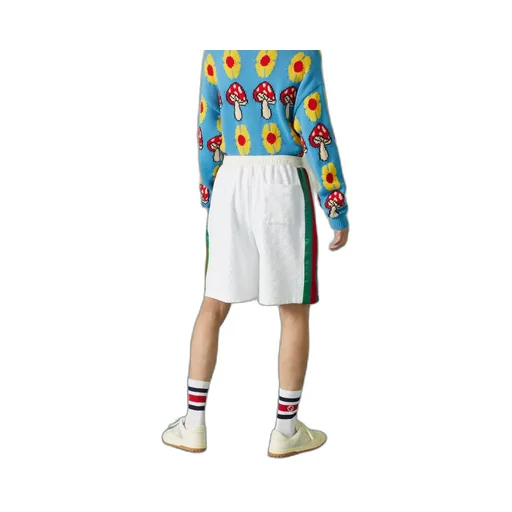 GG cotton terry cloth shorts with Web detail