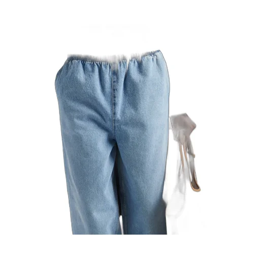 Wide denim jeans