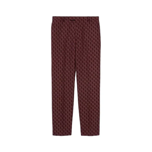 GG wool with optical effect pant