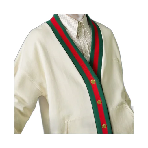 Cotton jersey cardigan with Web