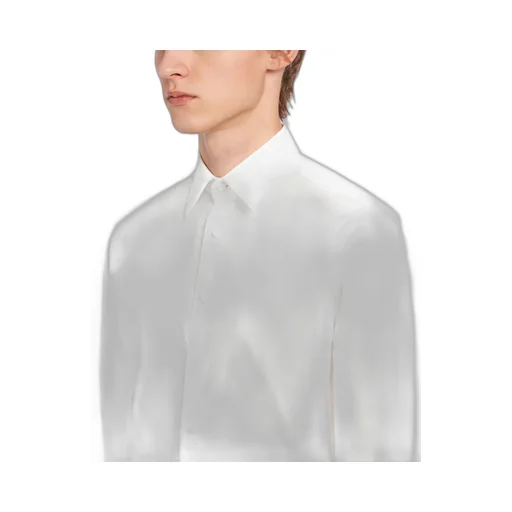 Stretch poplin tuxedo shirt