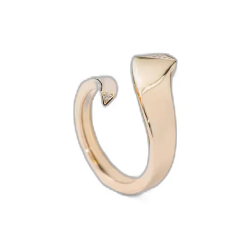 Eternal Gold snake mini ring in yellow gold and diamonds