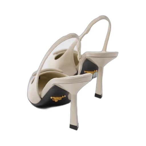 Patent leather slingback pumps
