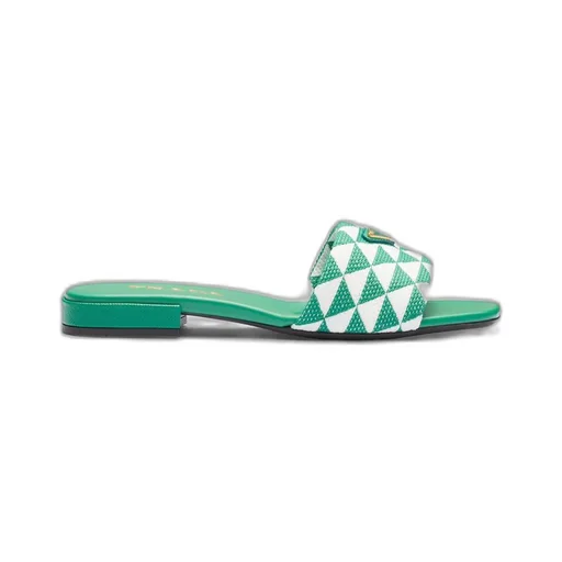 Embroidered fabric slides