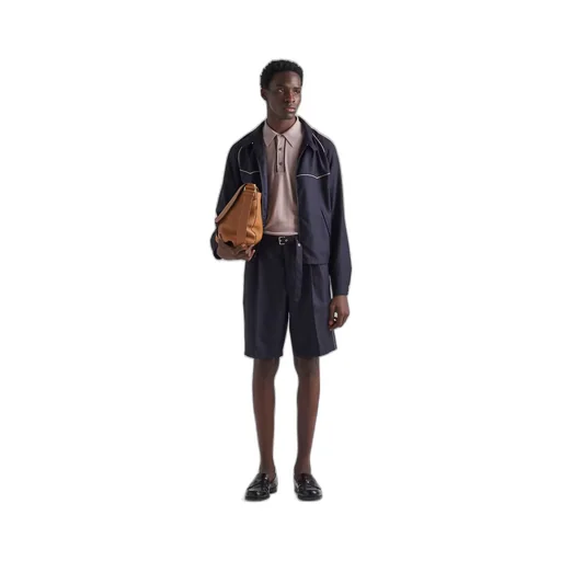 Wool and silk Bermudas