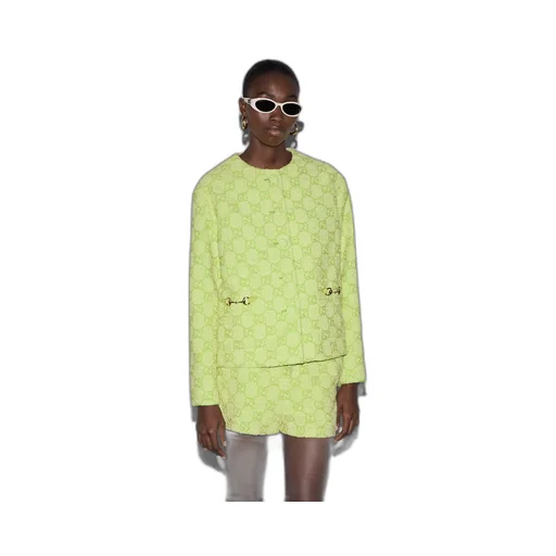 GG bouclé cotton jacket with Horsebit