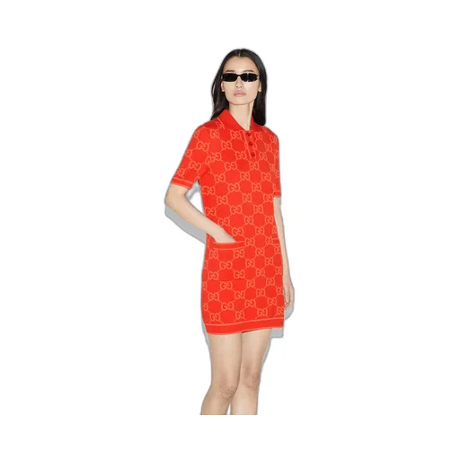 GG cotton polo dress