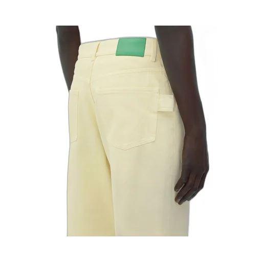 Yellow Wash Wide Leg Denim