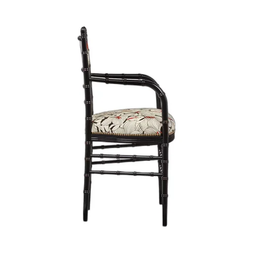 Chiavari lilies print chair with arm rest