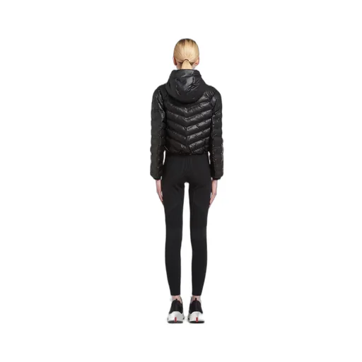 Light Re-Nylon hooded puffer jacket