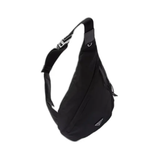 Re-Nylon and leather backpack