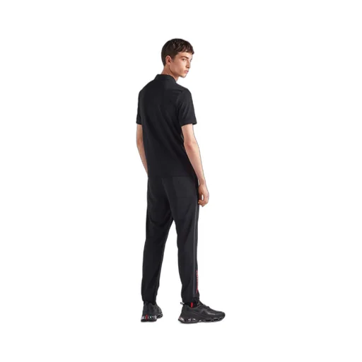 Piqué pants with tape seams