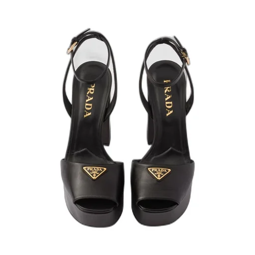 Nappa leather platform sandals
