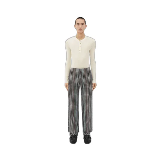 Cotton Check Trousers