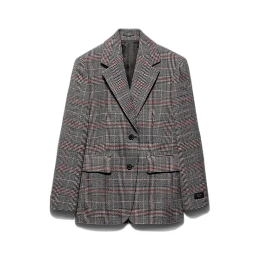 Single-breasted Prince of Wales checked jacket