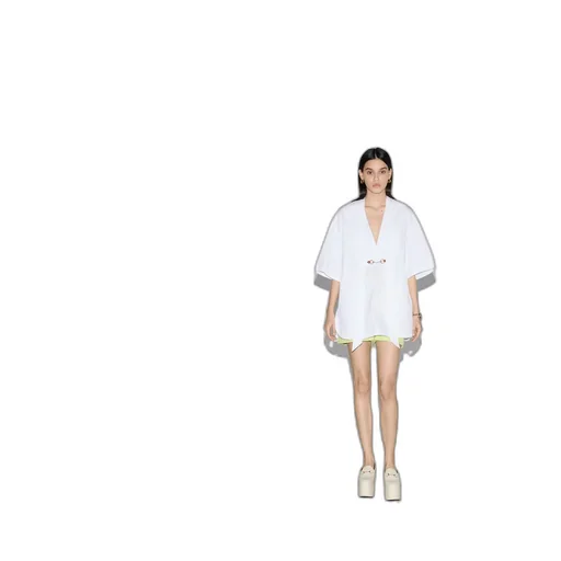 Cotton poplin dress with Horsebit