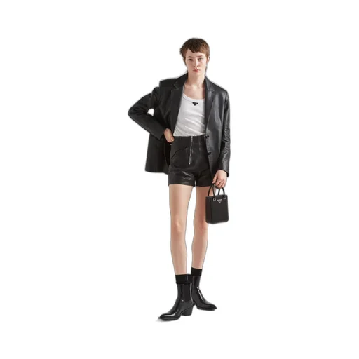 Leather shorts