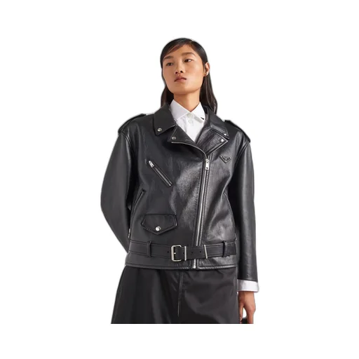 Nappa leather biker jacket