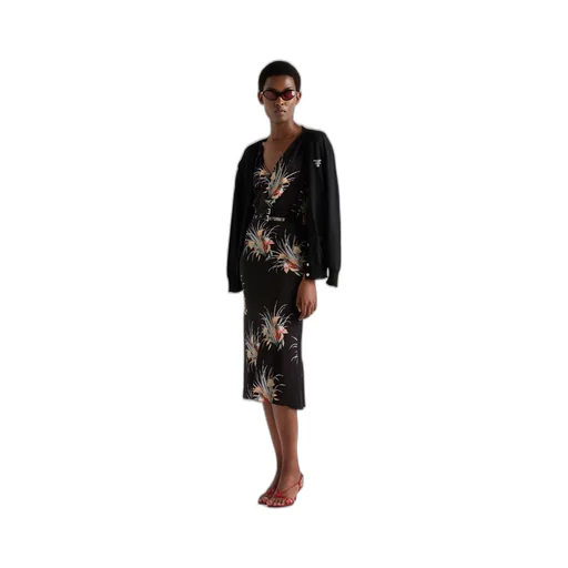 Printed sablé dress