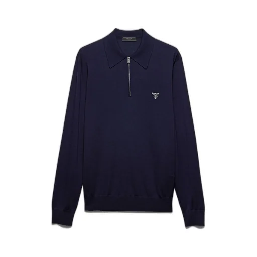 Superfine wool polo shirt
