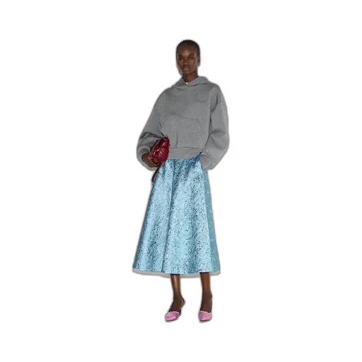 Viscose jersey hooded sweatshirt