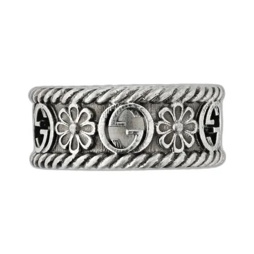 Gucci Interlocking silver ring
