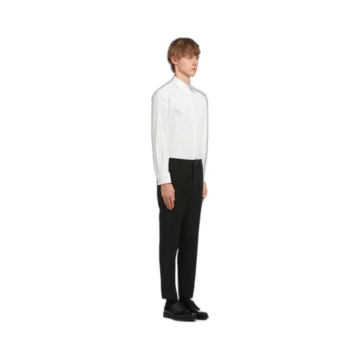 Stretch poplin tuxedo shirt