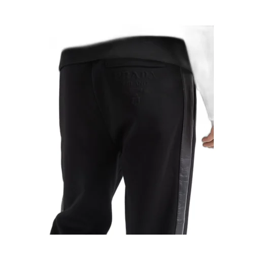 Technical fleece and leather pants