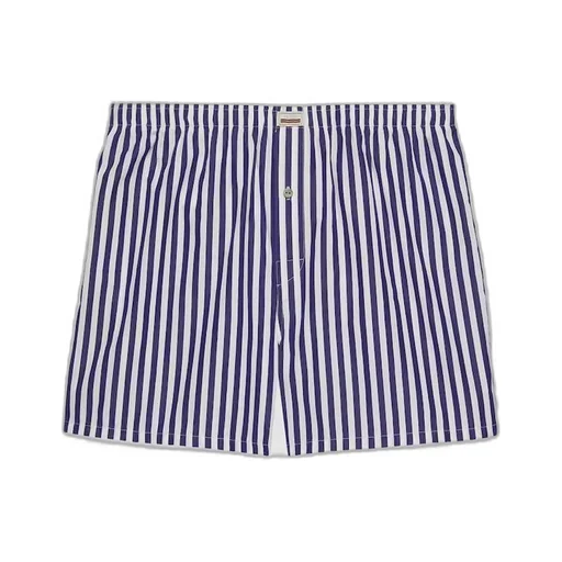 Striped cotton shorts