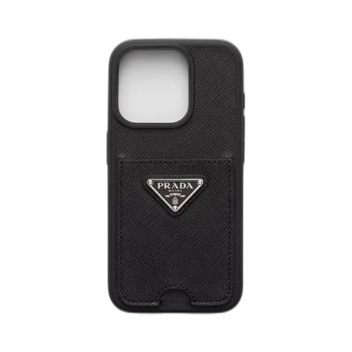 Saffiano leather cover for iPhone 15 Pro