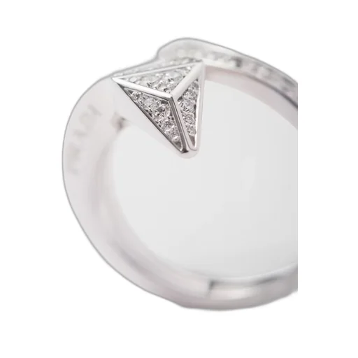 Eternal Gold snake mini ring in white gold and diamonds