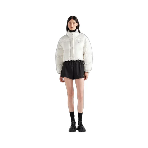 Re-Nylon cropped convertible down jacket