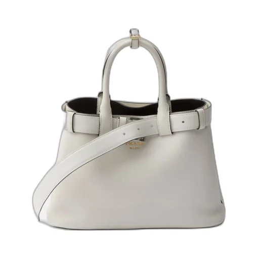 Prada Buckle medium leather handbag with belt