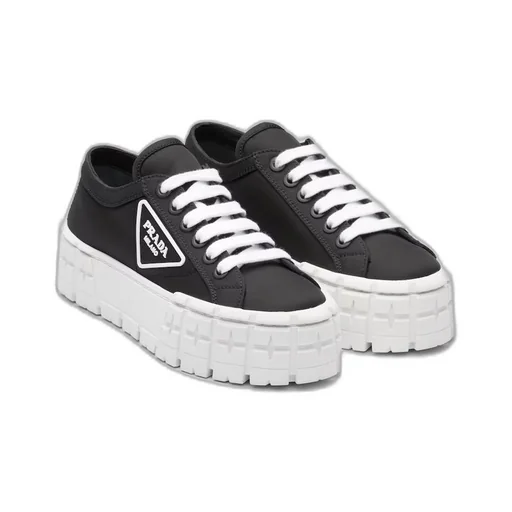 Double Wheel Re-Nylon gabardine sneakers
