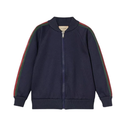 Children's technical jersey zip jacket