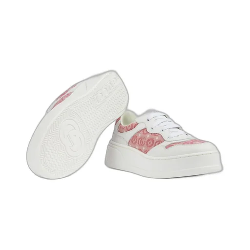 Children's leather platform trainer