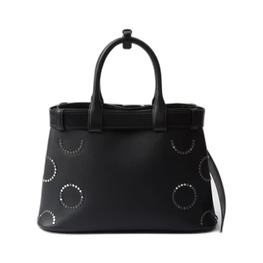 Prada Buckle medium leather bag with appliqués
