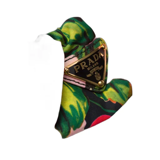 Printed fabric scrunchie